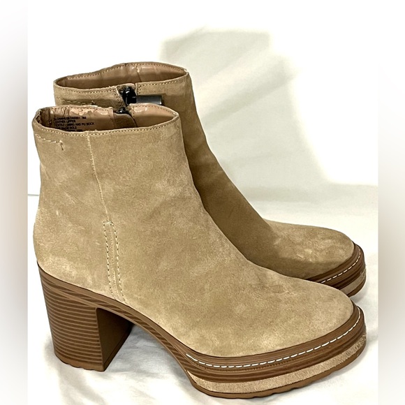 Steve Madden Shoes - Steve Madden Suede Leather Platform Heeled Ankle Booties Size 9